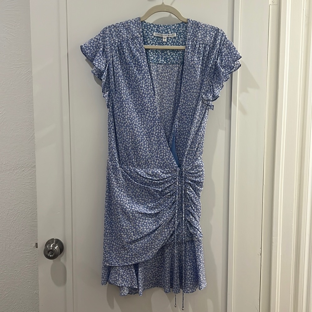 Veronica Beard Blue and White Floral Dress
